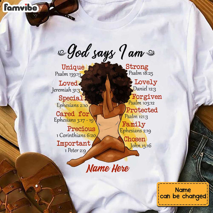 Personalized Daughter BWA God Says I Am T Shirt AG282 30O58 1