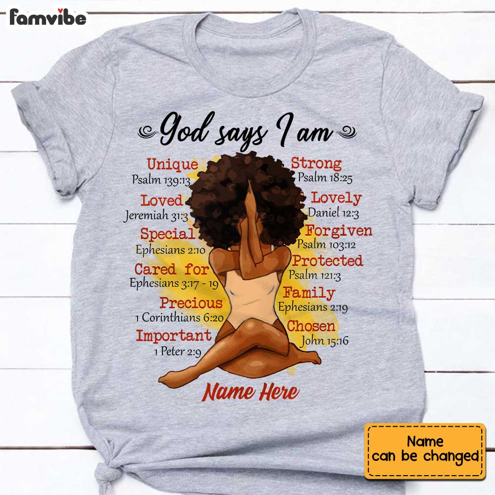 Personalized Daughter BWA God Says I Am T Shirt AG282 30O58