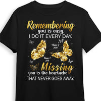 Personalized Butterflies Memorial T Shirt AP75 67O60 thumb 1