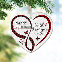 Personalized Butterfly Memorial Mom Dad Heart Ornament NB125 85O58 thumb 1