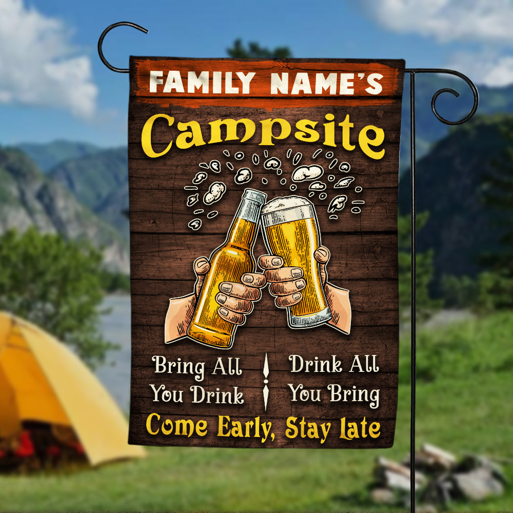 Personalized Camping  & Beer Garden Flag JN303 95O36