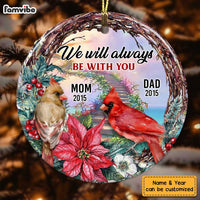 Personalized Cardinal Circle Ornament NB91 36O58 thumb 1