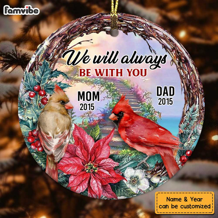 Personalized Cardinal Circle Ornament NB91 36O58 1