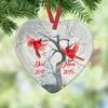 Personalized Cardinal Memorial Mom Dad Heart Ornament NB183 87O36 1