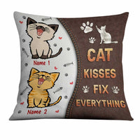 Personalized Cat Kisses Fix Everything Pillow MR241 67O60 thumb 1