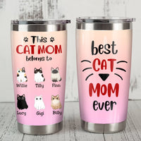 Personalized Cat Mom Steel Tumbler SJN163 73O57 thumb 1