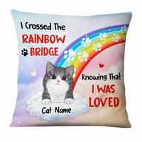 Personalized Christmas Cat Memo Rainbow Pillow AG304 24O57 thumb 1