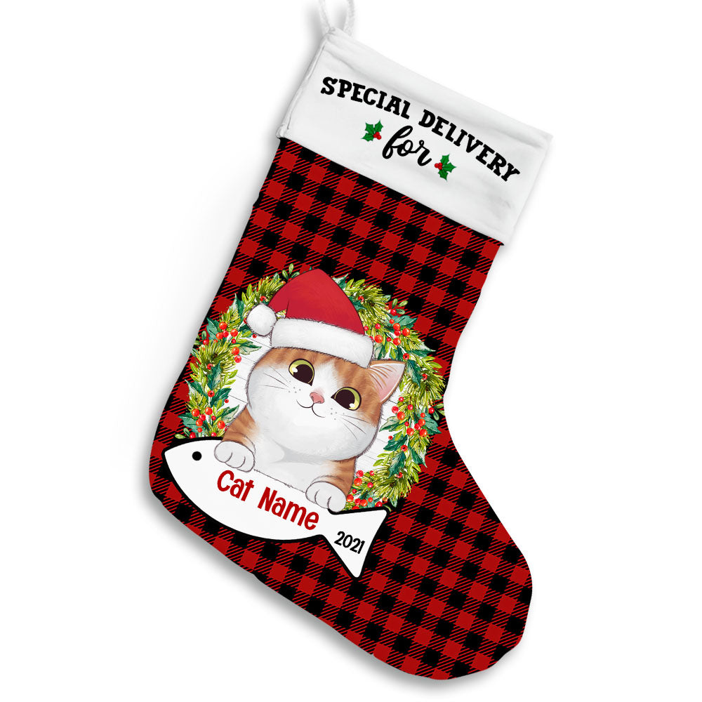 Personalized Christmas Cat Stocking SB101 30O53