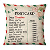 Personalized Christmas Letter To Grandma Postcard Pillow NB251 65O57 1