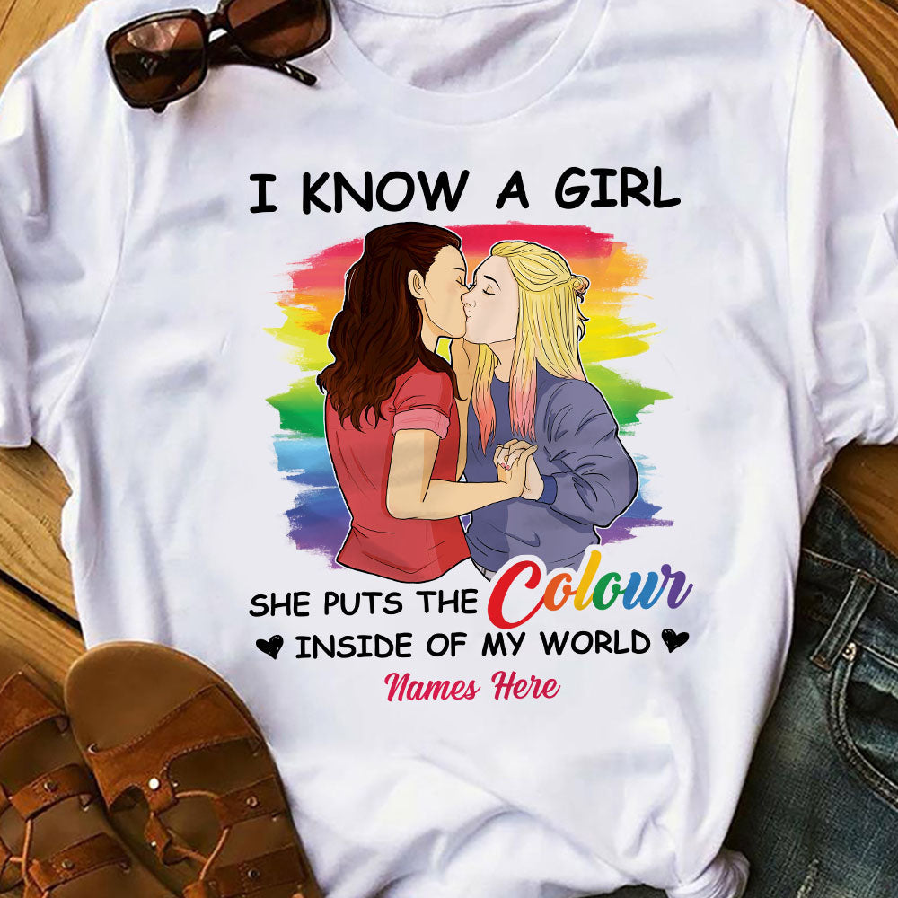 Personalized Colour LGBT Lesbian Love T Shirt SB151 65O53