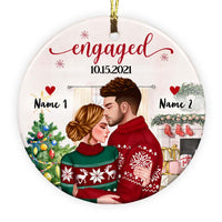 Personalized Couple Christmas Circle Ornament OB94 95O57 thumb 1