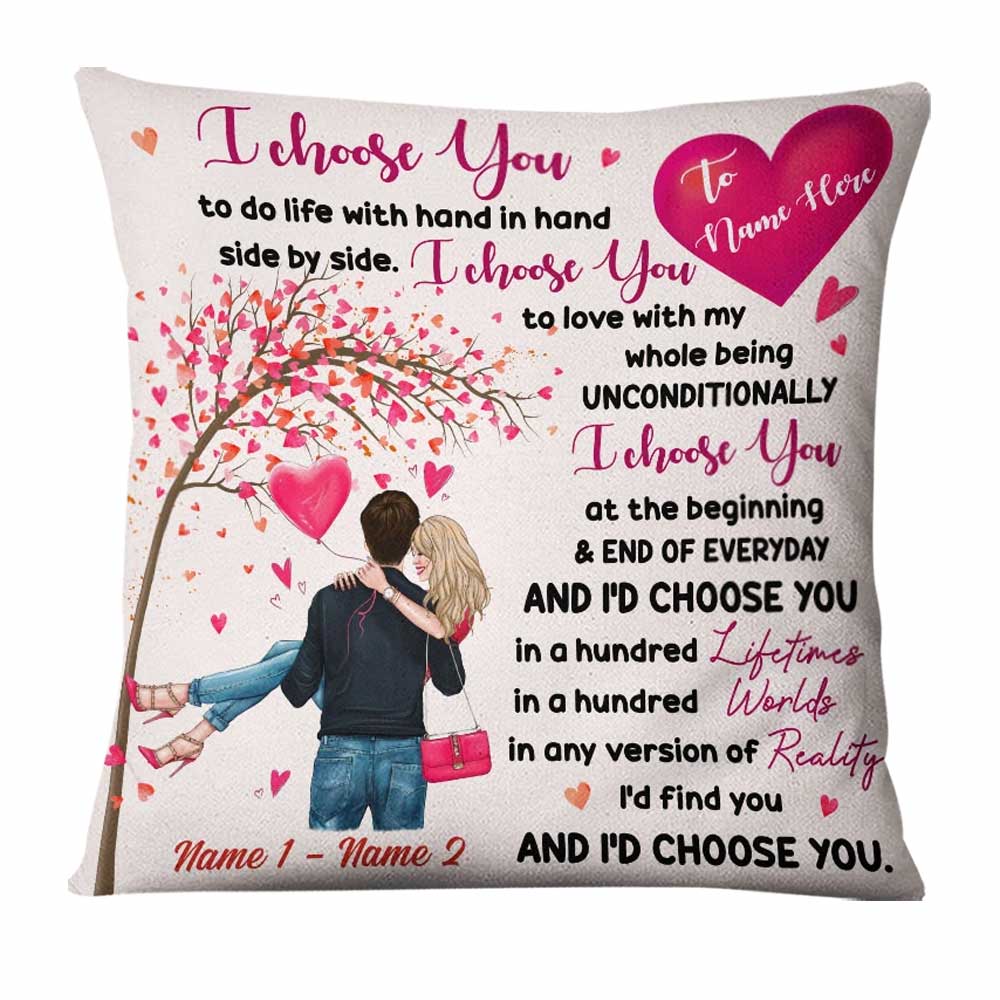 Personalized Couple I Choose You Pillow MR81 95O60 (Insert Included)