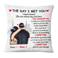 Personalized Couple The Day I Met You Pillow FB23 26O53 thumb 1