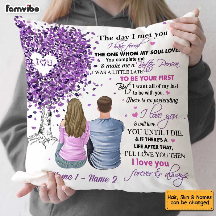 Personalized Couple The Day I Met You Pillow MR61 30O34 1