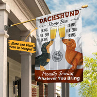 Personalized Dachshund Dog Bar Bring More Beers Flag AG177 95O34 thumb 1