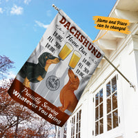 Personalized Dachshund Dog Bar Bring More Beers Flag AG177 95O34 thumb 1