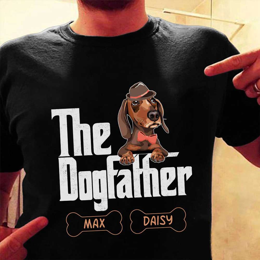 Personalized Dachshund Dog Dad  T Shirt MY113 90O34