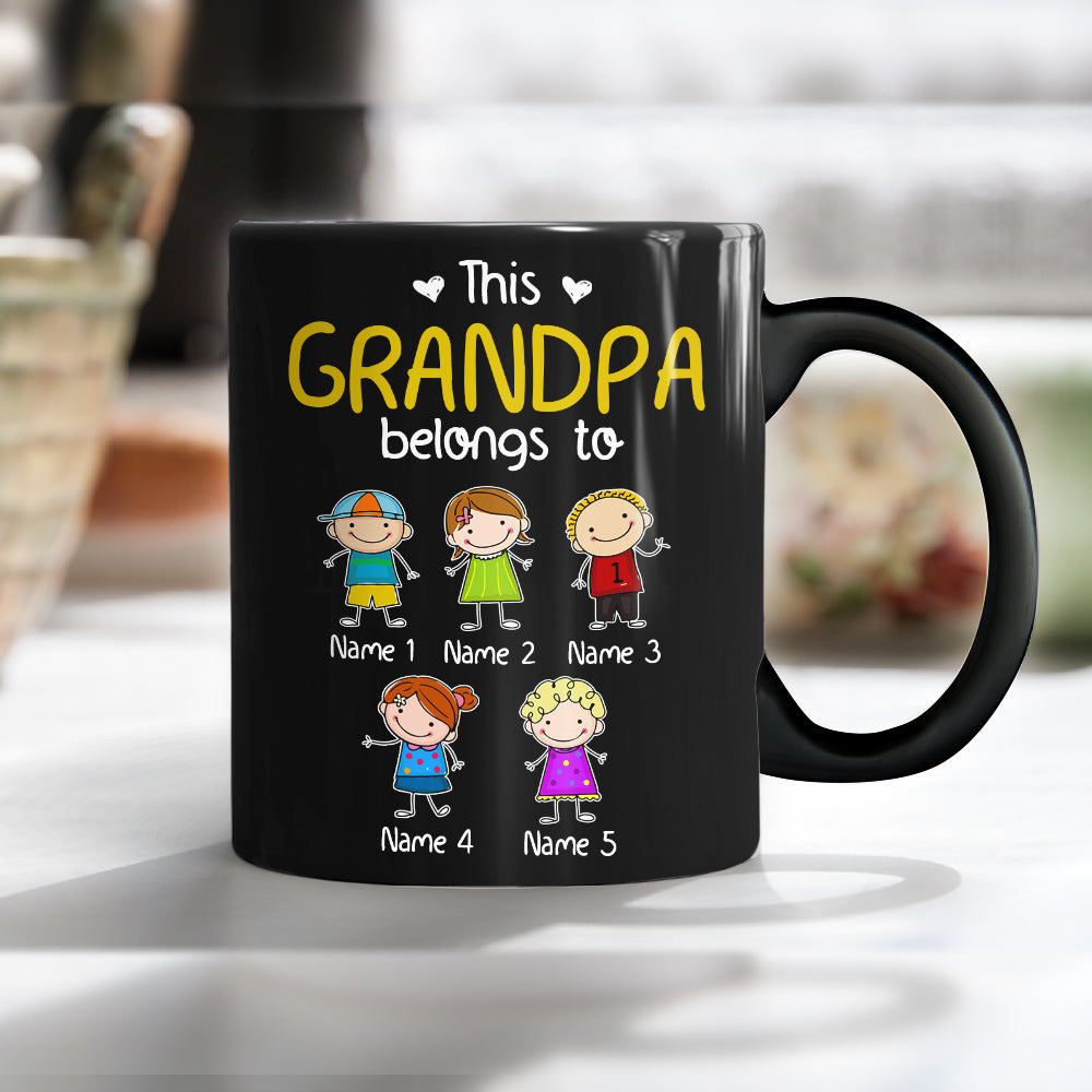 Personalized Grandpa Black Mug MY111 81O34