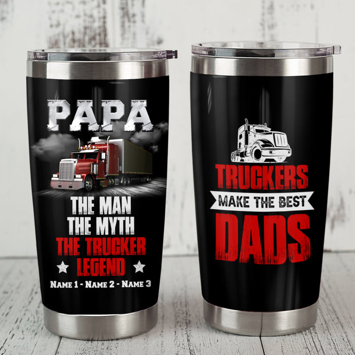Personalized Dad Trucker Steel Tumbler MY152 87O53 1