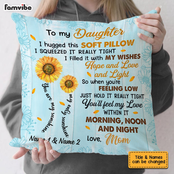 Personalized Granddaughter Sunflower Pillow JR271 30O53 1
