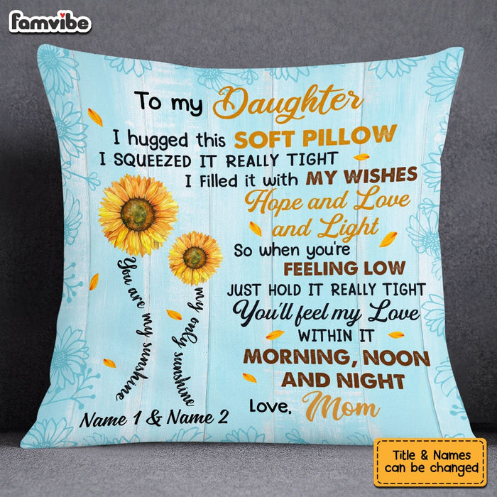 Personalized Granddaughter Sunflower Pillow JR271 30O53 1