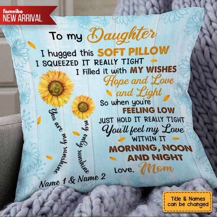 Personalized Granddaughter Sunflower Pillow JR271 30O53 1