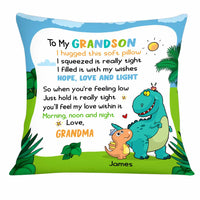 Personalized Dinosaur Grandson Pillow MR312 85O34 thumb 1