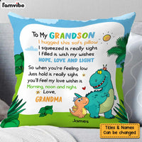 Personalized Dinosaur Grandson Pillow MR312 85O34 thumb 1