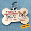 Personalized Dog Mom Call My Humans Bone Pet Tag NB51 95O58 1
