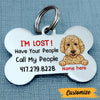 Personalized Dog Mom Call My People Bone Pet Tag NB51 85O47 1