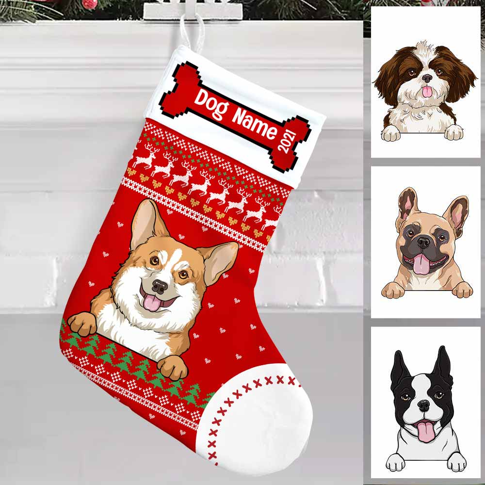 Personalized Dog Christmas Stocking OB154 30O58