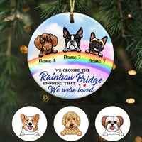 Personalized Dog Memo Rainbow Circle Ornament SB41 22O36 thumb 1