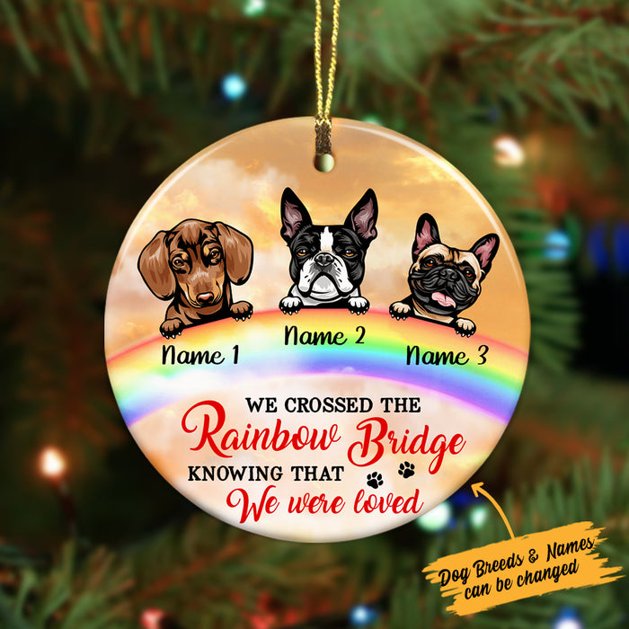 Personalized Dog Memo Rainbow Circle Ornament SB41 22O36 1