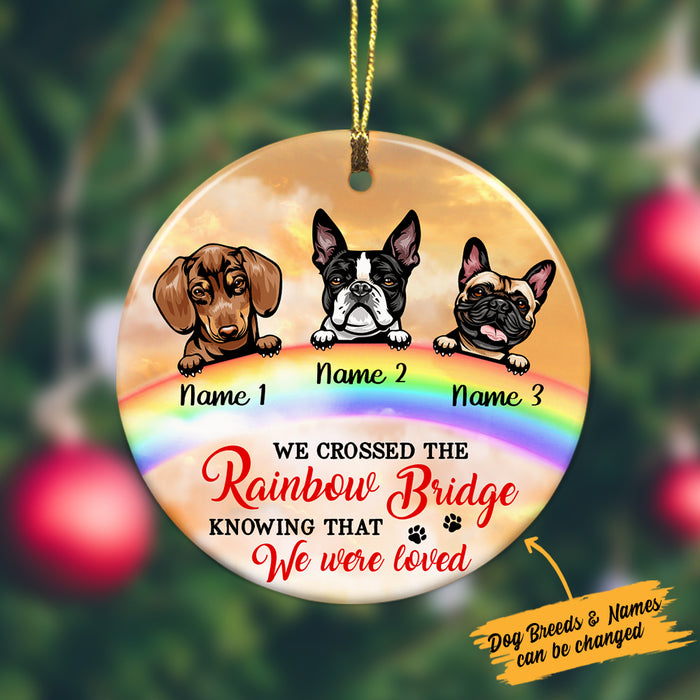 Personalized Dog Memo Rainbow Circle Ornament SB41 22O36 1