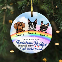 Personalized Dog Memo Rainbow Circle Ornament SB41 22O36 thumb 1