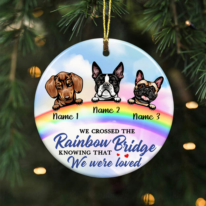 Personalized Dog Memo Rainbow Circle Ornament SB41 22O36 1