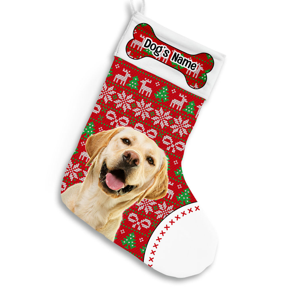 Personalized Dog Photo Christmas Stocking OB161 87O53