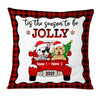 Personalized Dog Red Truck Christmas Pillow SB146 81O47 1