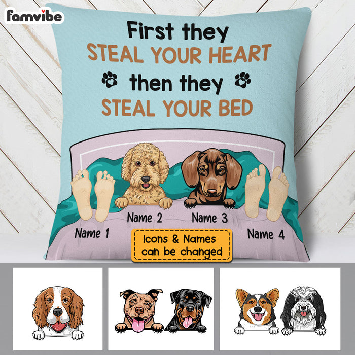 Personalized Dog Steal Your Bed Pillow FB251 67O60 (Insert Included) 1
