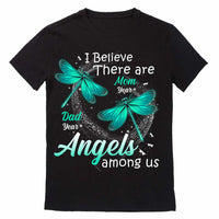 Personalized Dragonfly Mom Dad Memorial Angels T Shirt OB191 81O34 thumb 1