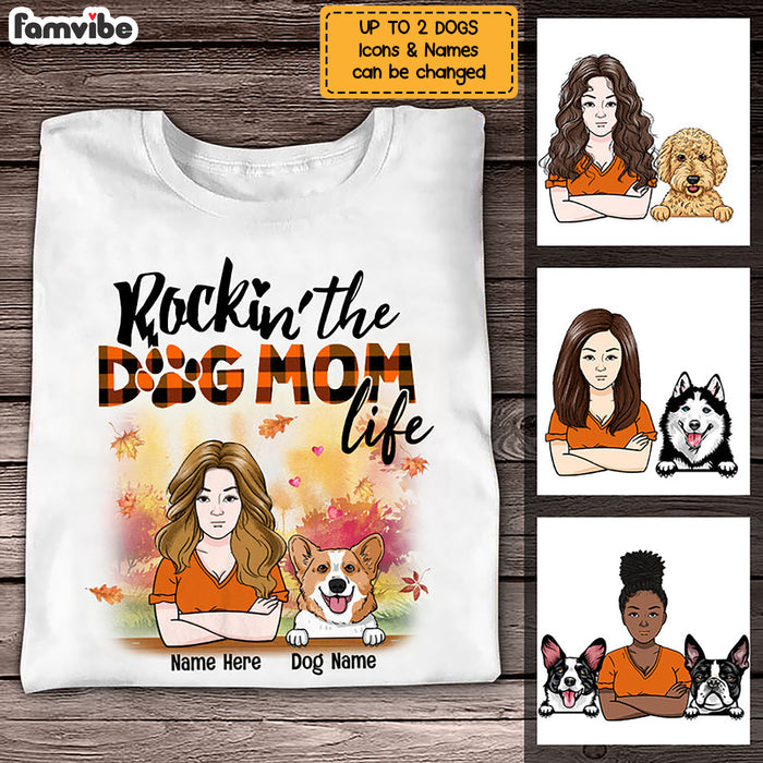 Personalized Fall Dog Mom  T Shirt AG101 26O36 1