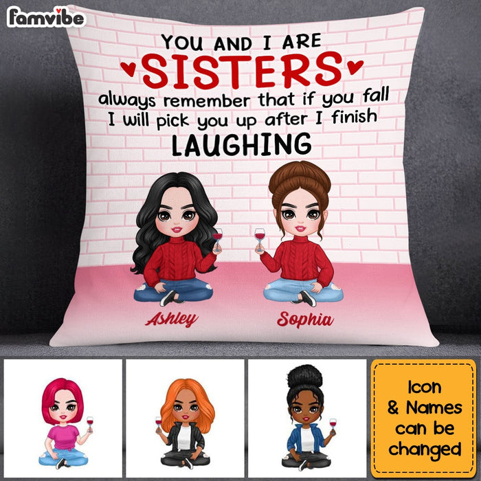 Personalized Family Icon Sisters Pillow FB103 23O53 1