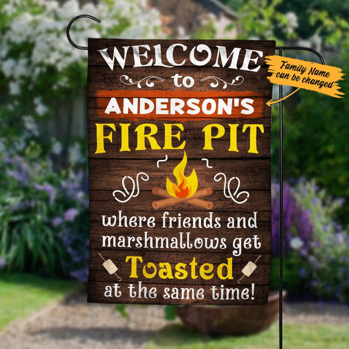 Personalized Fire Pit Gardening Garden Flag JN251 87O60 1