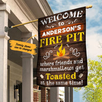 Personalized Fire Pit Gardening Garden Flag JN251 87O60 thumb 1