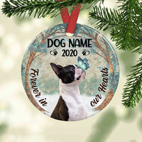 Personalized Forever In Our Hearts Boston Terrier Dog Memorial  Ornament OB81 73O36 thumb 1