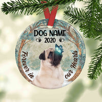 Personalized Forever In Our Hearts Pug Dog Memorial  Ornament OB223 73O36 thumb 1