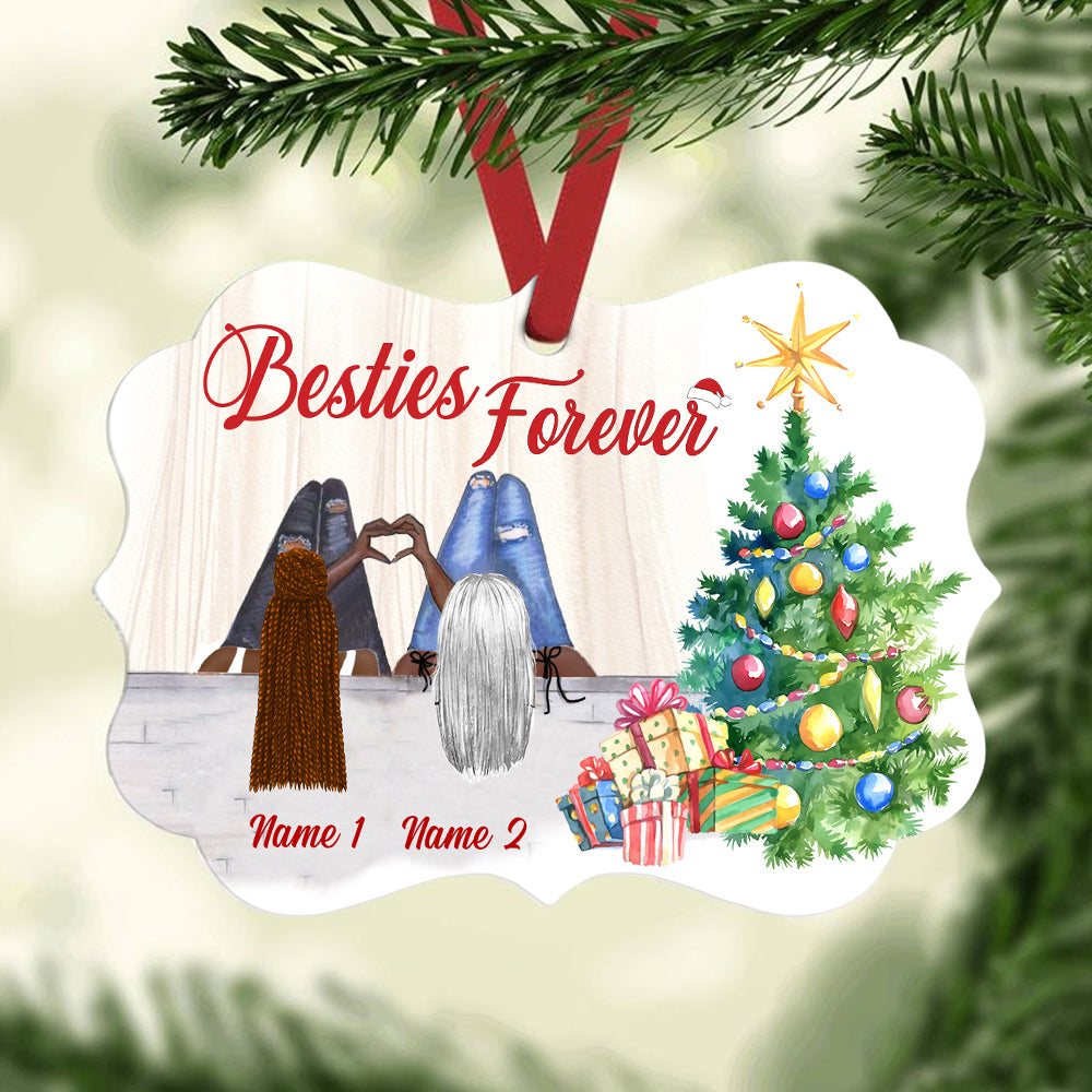 Personalized Friends Forever Besties Christmas Benelux Ornament NB111 95O34
