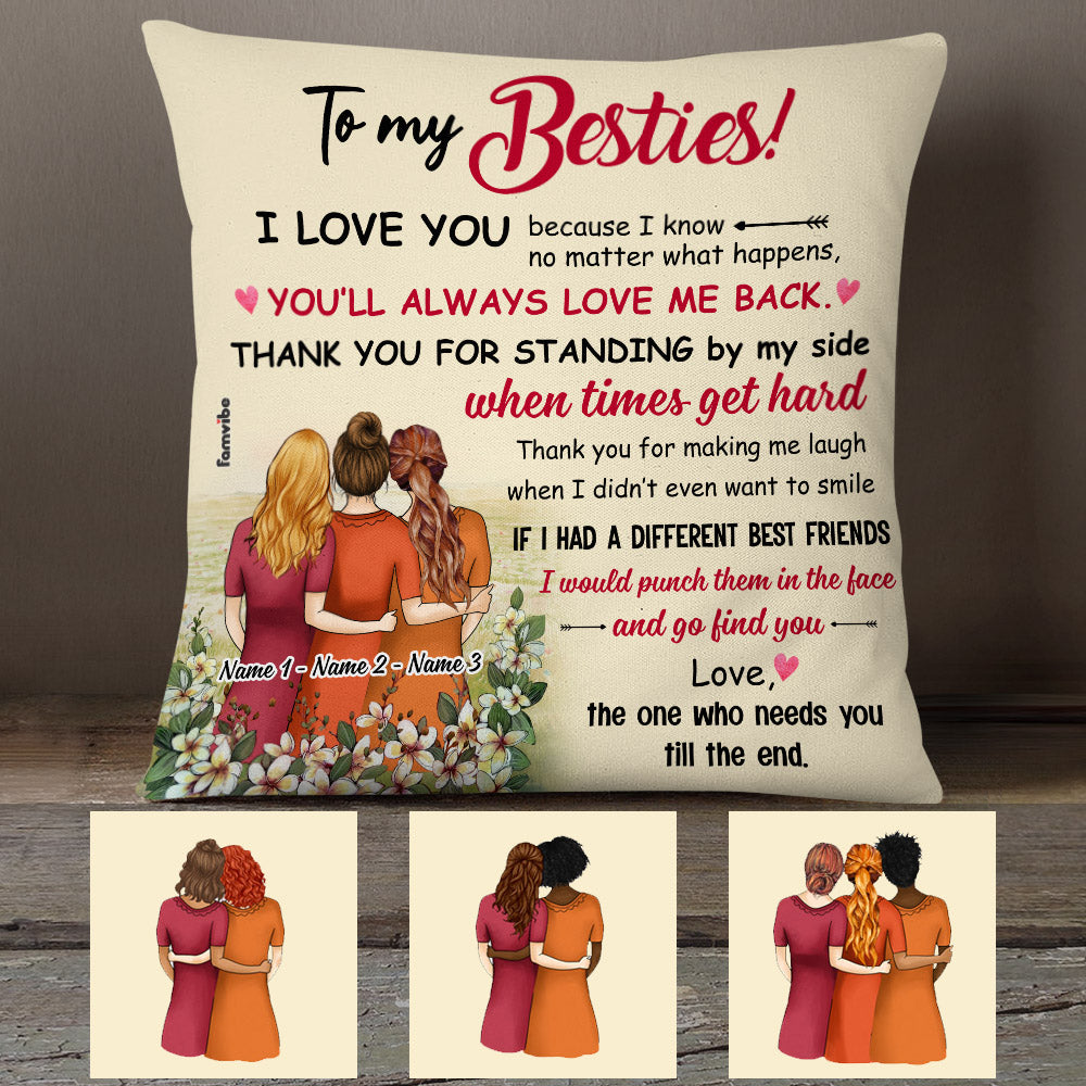 Personalized Friends My Besties Pillow JL302 95O53 (Insert Included)