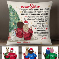 Personalized Friends Sisters Christmas I Hugged This Pillow OB13 85O34 thumb 1
