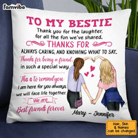 Personalized Sisters To My Bestie Pillow FB52 95O34 thumb 1